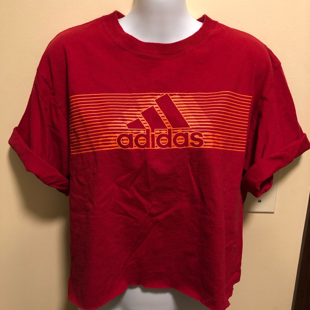 Raw Cut Cropped Adidas Tee